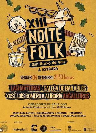 Fechas, información, programa, cartel, imágenes, mapa y ubicación de XIII Noite Folk de San Xurxo de Vea (2026) en A Estrada