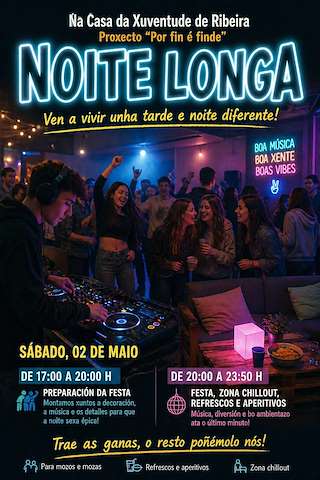 Fechas, información, programa, cartel, imágenes, mapa y ubicación de Noite Longa (2026)  en  Ribeira