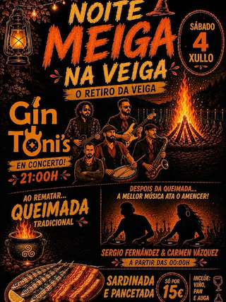 Fechas, información, programa, cartel, imágenes, mapa y ubicación de Noite Meiga  (2026)  en  A Veiga