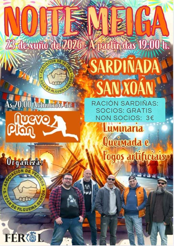 Noite Meiga de San Xoán-Bertón (2026) en Ferrol