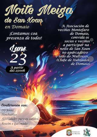 Fechas, información, programa, cartel, imágenes, mapa y ubicación de Noite Meiga de San Xoán de Domaio  en  Moaña