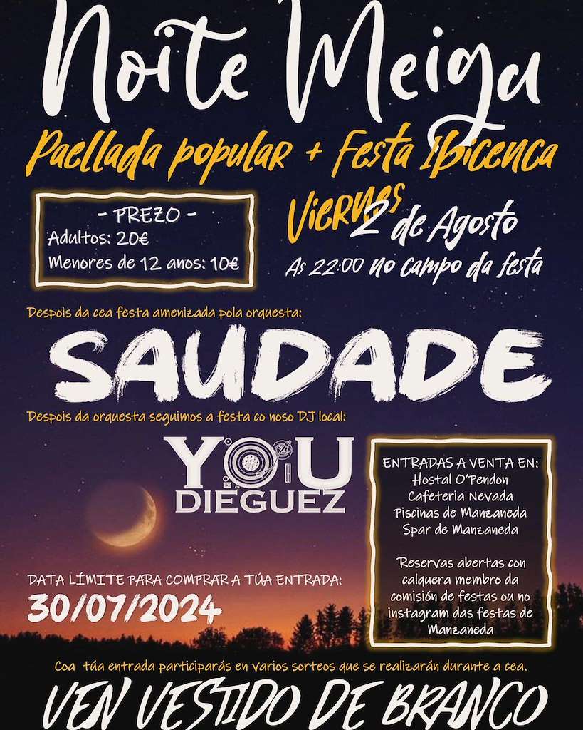 Noite Meiga - Paellada e Festa Ibicenca en Manzaneda