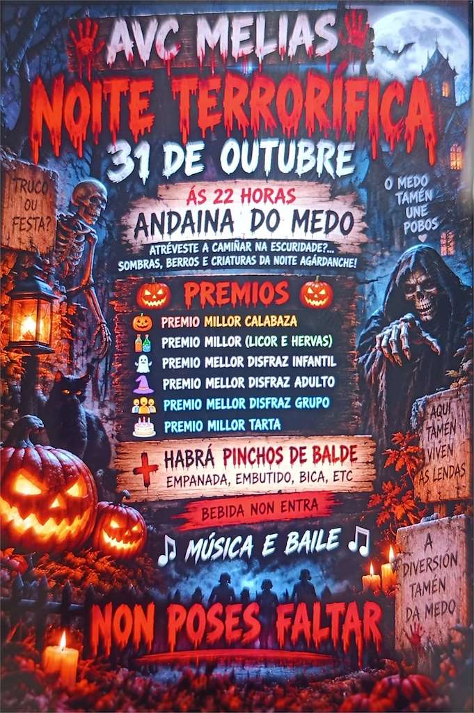 Noite Terrorífica de Melias (2026) en O Pereiro de Aguiar