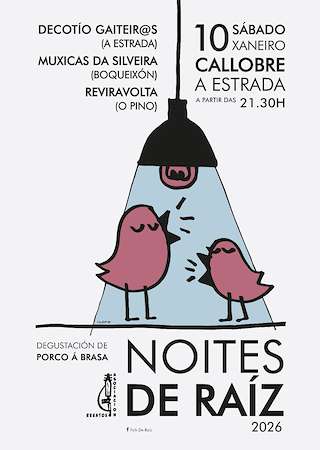 Fechas, información, programa, cartel, imágenes, mapa y ubicación de Noites de Raíz de Callobre (2026) en A Estrada