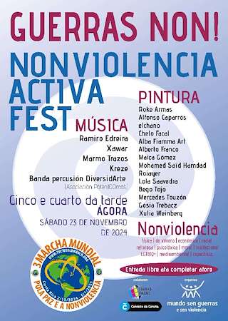 Fechas, información, programa, cartel, imágenes, mapa y ubicación de Nonviolencia - Activa Fest   en  A Coruña