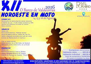 Fechas, información, programa, cartel, imágenes, mapa y ubicación de XII Noroeste en Moto (2026)  en  O Barco de Valdeorras