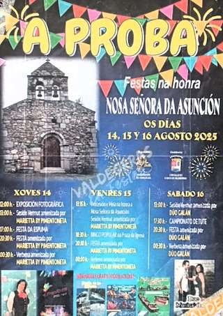 Fechas, información, programa, cartel, imágenes, mapa y ubicación de Nosa Señora da Asunción de A Proba   en  O Barco de Valdeorras