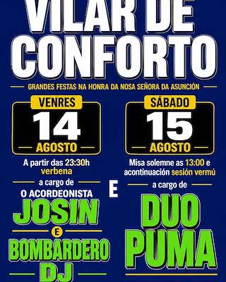 Fechas, información, programa, cartel, imágenes, mapa y ubicación de Nosa Señora da Asunción de Vilar de Conforto  (2026) en A Pontenova