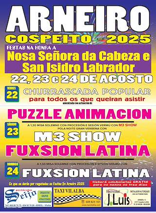 Fechas, información, programa, cartel, imágenes, mapa y ubicación de Nosa Señora da Cabeza e San Isidro Labrador de Arneiro  en  Cospeito