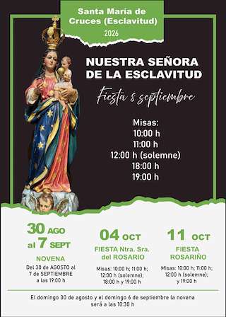 Fechas, información, programa, cartel, imágenes, mapa y ubicación de Nosa Señora da Escravitude de Santa María de Cruces (2026)  en  Padrón