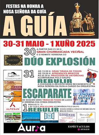 Fechas, información, programa, cartel, imágenes, mapa y ubicación de Nosa Señora da Guía  en  Gomesende