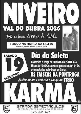 Fechas, información, programa, cartel, imágenes, mapa y ubicación de Nosa Señora da Saleta de Niveiro (2026) en Val do Dubra