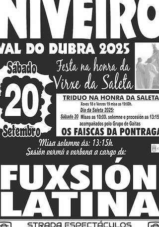 Fechas, información, programa, cartel, imágenes, mapa y ubicación de Nosa Señora da Saleta de Niveiro (2026)  en  Val do Dubra