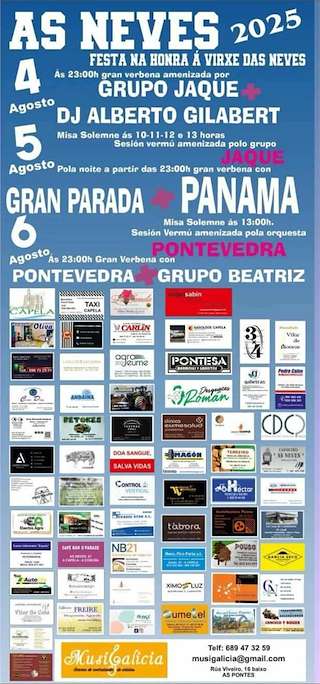 Fechas, información, programa, cartel, imágenes, mapa y ubicación de Nosa Señora das Neves  en  A Capela