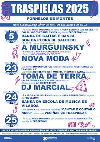 Fechas, información, programa, cartel, imágenes, mapa y ubicación de Nosa Señora das Neves de Traspielas  en  Fornelos de Montes