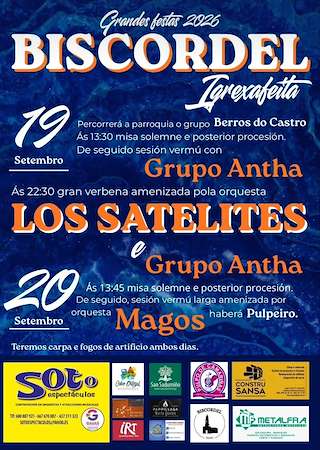 Fechas, información, programa, cartel, imágenes, mapa y ubicación de Nosa Señora de Biscordel (2026) en San Sadurniño