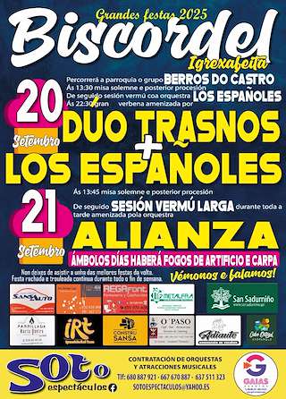 Fechas, información, programa, cartel, imágenes, mapa y ubicación de Nosa Señora de Biscordel  en  San Sadurniño