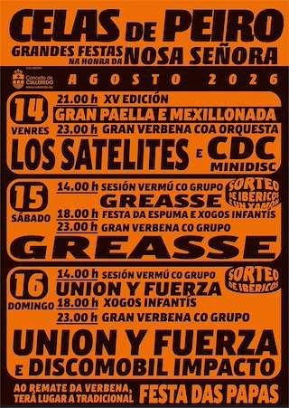 Fechas, información, programa, cartel, imágenes, mapa y ubicación de Nosa Señora de Celas de Peiro - XV Gran Paella e Mexillonada (2026) en Culleredo