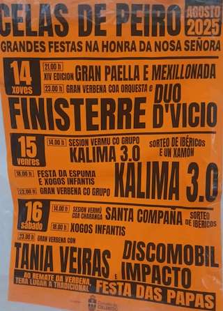 Fechas, información, programa, cartel, imágenes, mapa y ubicación de Nosa Señora de Celas de Peiro - XIV Gran Paella e Mexillonada  en  Culleredo