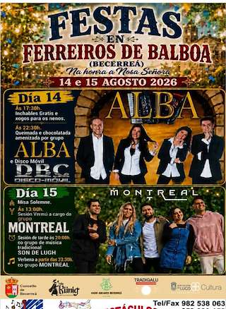 Fechas, información, programa, cartel, imágenes, mapa y ubicación de Nosa Señora de Ferreiros de Balboa (2026) en Becerreá