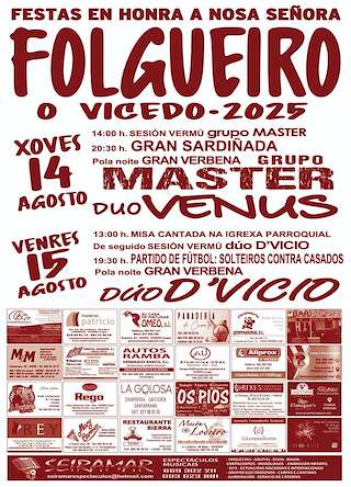 Fechas, información, programa, cartel, imágenes, mapa y ubicación de Nosa Señora de Folgueiro  en  O Vicedo