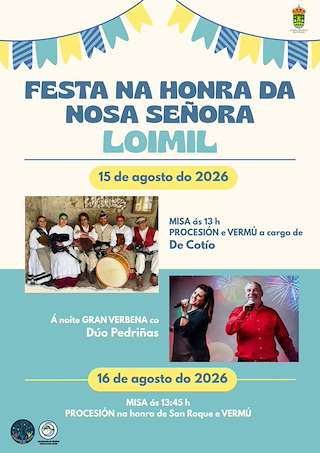 Fechas, información, programa, cartel, imágenes, mapa y ubicación de Nosa Señora de Loimil  (2026) en A Estrada