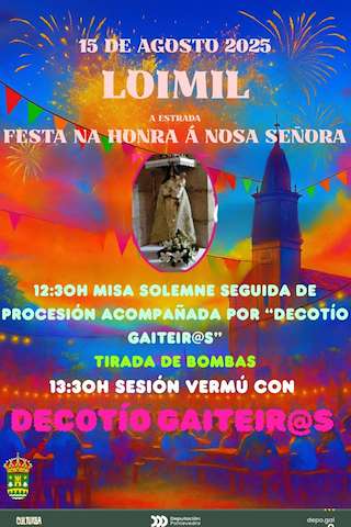 Fechas, información, programa, cartel, imágenes, mapa y ubicación de Nosa Señora de Loimil   en  A Estrada