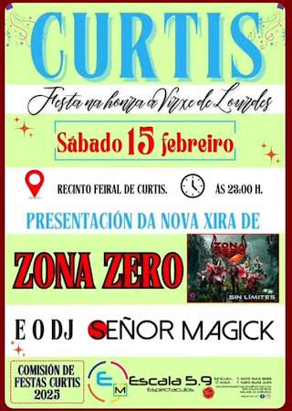 Fechas, información, programa, cartel, imágenes, mapa y ubicación de Nosa Señora de Lourdes  en  Curtis