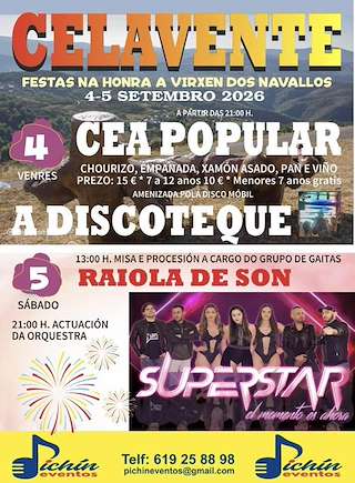 Fechas, información, programa, cartel, imágenes, mapa y ubicación de Nosa Señora de Navallos de Celavente (2026)  en  O Bolo