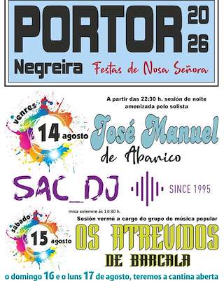 Fechas, información, programa, cartel, imágenes, mapa y ubicación de Nosa Señora de Portor  (2026) en Negreira