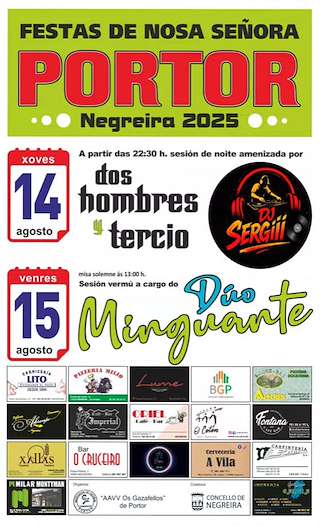 Fechas, información, programa, cartel, imágenes, mapa y ubicación de Nosa Señora de Portor   en  Negreira