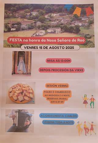 Fechas, información, programa, cartel, imágenes, mapa y ubicación de Nosa Señora de Rao  en  Navia de Suarna