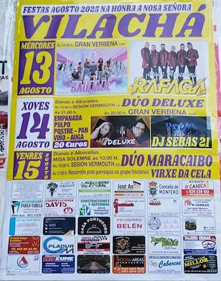 Fechas, información, programa, cartel, imágenes, mapa y ubicación de Nosa Señora de Vilachá  en  Monfero