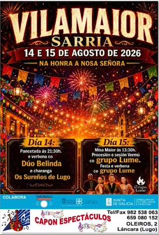 Fechas, información, programa, cartel, imágenes, mapa y ubicación de Nosa Señora de Vilamaior (2026) en Sarria