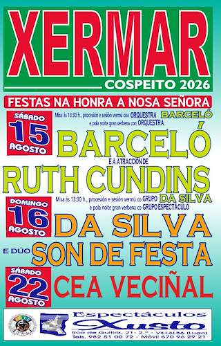 Fechas, información, programa, cartel, imágenes, mapa y ubicación de Nosa Señora de Xermar (2026) en Cospeito