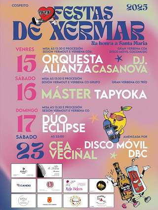 Fechas, información, programa, cartel, imágenes, mapa y ubicación de Nosa Señora de Xermar  en  Cospeito