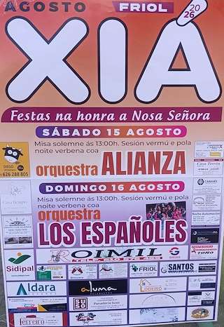 Fechas, información, programa, cartel, imágenes, mapa y ubicación de Nosa Señora de Xiá (2026) en Friol