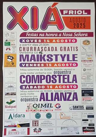 Fechas, información, programa, cartel, imágenes, mapa y ubicación de Nosa Señora de Xiá  en  Friol