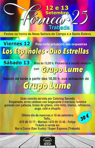 Fechas, información, programa, cartel, imágenes, mapa y ubicación de Nosa Señora do Campo de Fórnea  en  Trabada