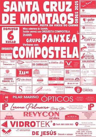 Fechas, información, programa, cartel, imágenes, mapa y ubicación de Nosa Señora do Carme de Santa Cruz de Montaos  en  Ordes
