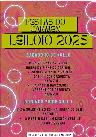 Fechas, información, programa, cartel, imágenes, mapa y ubicación de Nosa Señora do Carmen de Leiloio  en  Malpica de Bergantiños