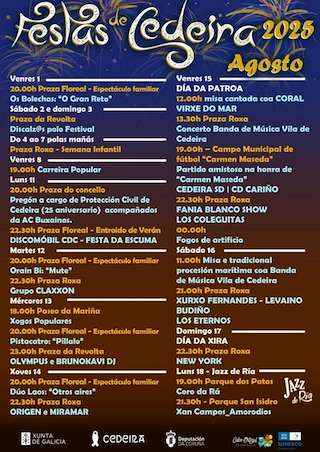 Fechas, información, programa, cartel, imágenes, mapa y ubicación de Nosa Señora do Mar   en  Cedeira