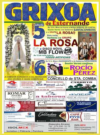 Fechas, información, programa, cartel, imágenes, mapa y ubicación de Nosa Señora do Portal de Grixoa de Esternande (2026) en Santa Comba