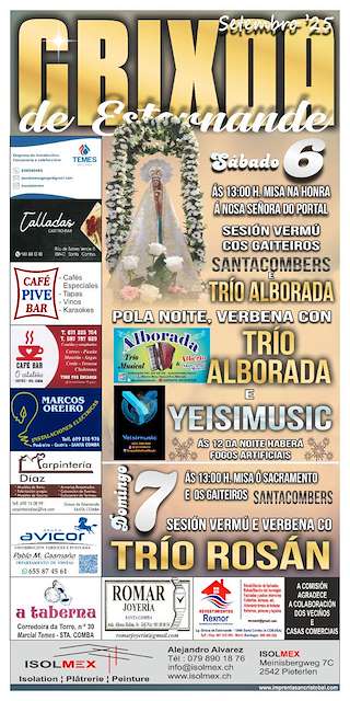 Fechas, información, programa, cartel, imágenes, mapa y ubicación de Nosa Señora do Portal de Grixoa de Esternande  en  Santa Comba