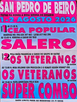 Fechas, información, programa, cartel, imágenes, mapa y ubicación de Nosa Señora do Rosario de Beiro (2026)  en  Carballeda de Avia