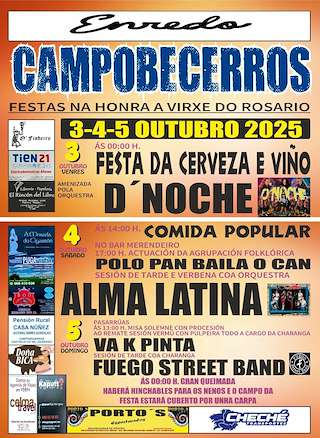 Fechas, información, programa, cartel, imágenes, mapa y ubicación de Nosa Señora do Rosario de Campobecerros  en  Castrelo do Val