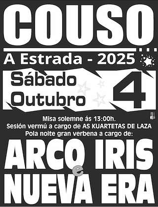 Fechas, información, programa, cartel, imágenes, mapa y ubicación de Nosa Señora do Rosario de Couso (2025)  en  A Estrada