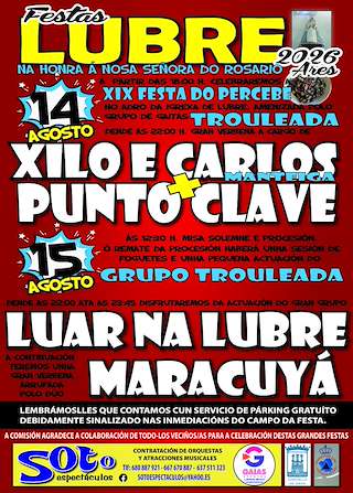 Fechas, información, programa, cartel, imágenes, mapa y ubicación de Nosa Señora do Rosario de Lubre - XIX Festa do Percebe (2026) en Ares