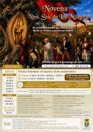 Fechas, información, programa, cartel, imágenes, mapa y ubicación de Nosa Señora dos Miragres de Monte Medo (2026) en Baños de Molgas