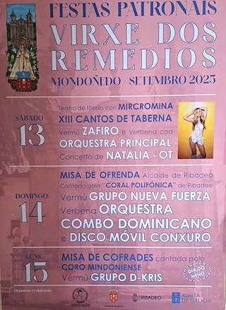 Fechas, información, programa, cartel, imágenes, mapa y ubicación de Nosa Señora dos Remedios  en  Mondoñedo